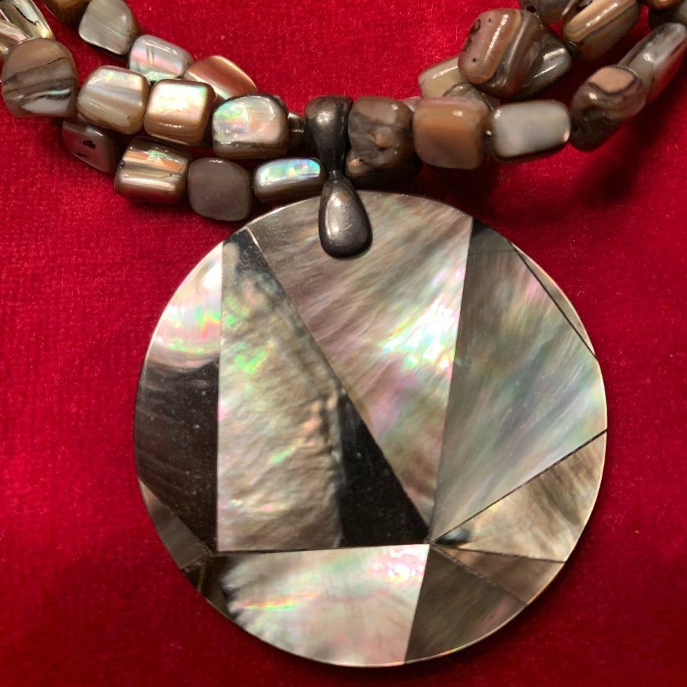 Mother of Pearl Beaded  Necklace